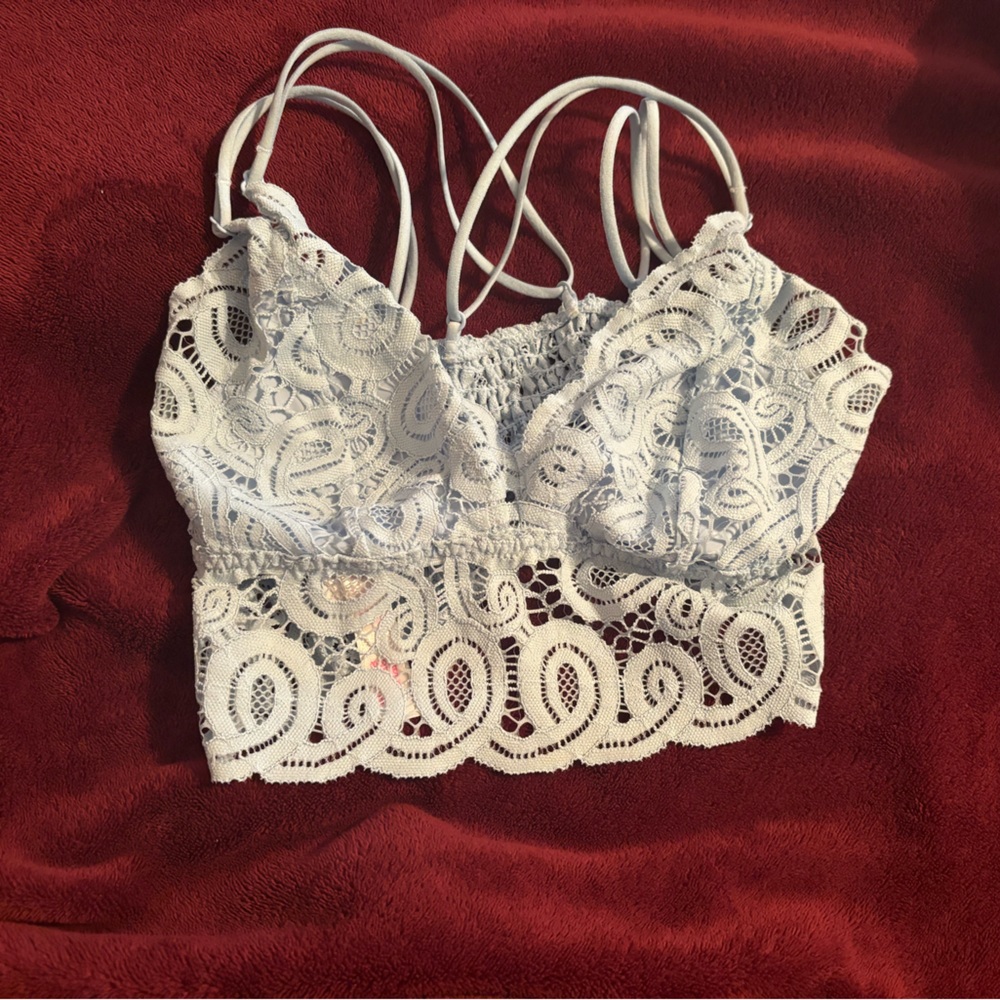 Victoria Secret “Pink” Lace Bralette - Baby Blue & Size XS